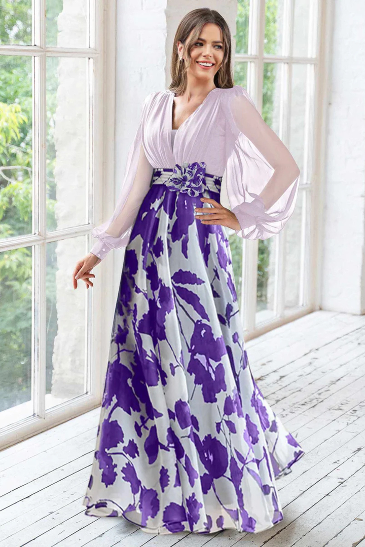 Valeria | Elegant Silhouette Floral Dress