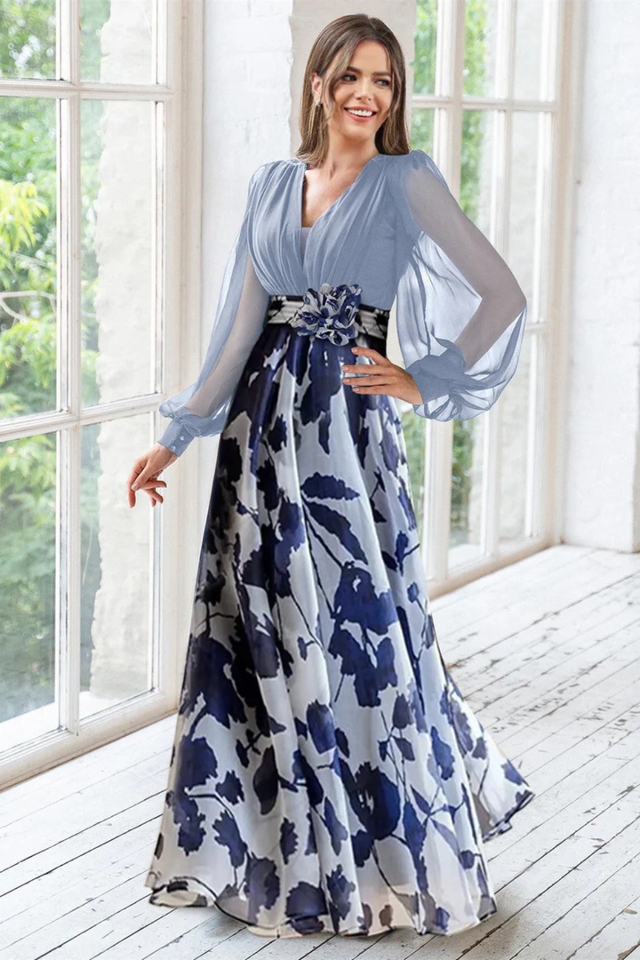 Valeria | Elegant Silhouette Floral Dress