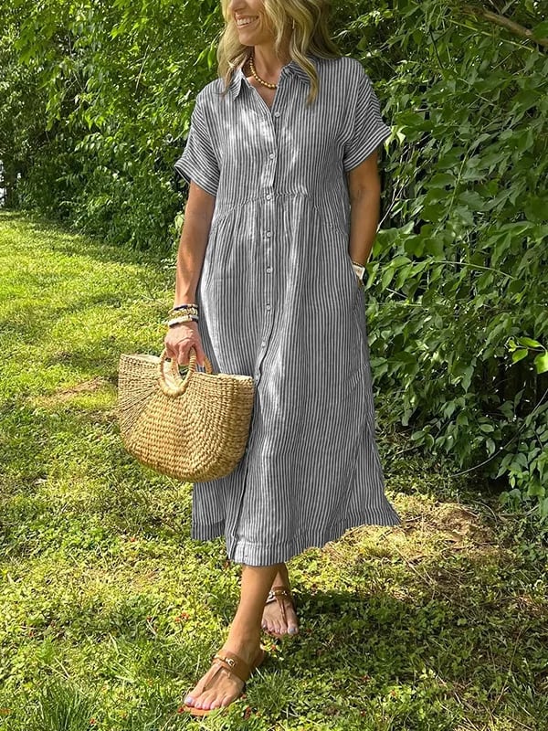 Fatima | Riviera Stripe Summer Dress