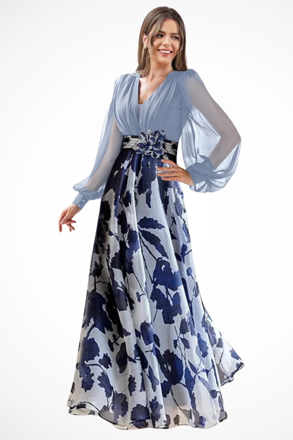 Valeria | Elegant Silhouette Floral Dress