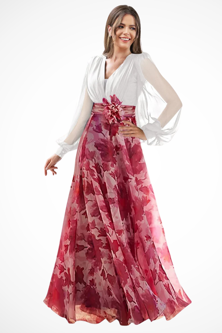 Valeria | Elegant Silhouette Floral Dress