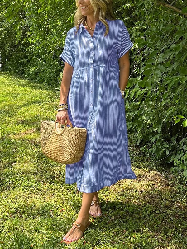 Fatima | Riviera Stripe Summer Dress