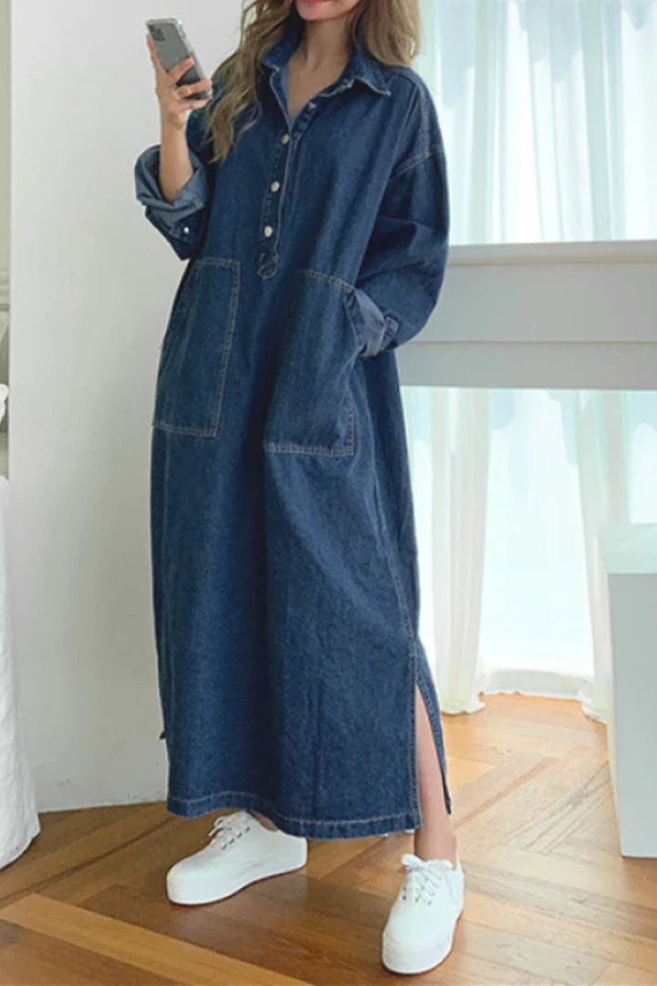 Stella | Denim Ease Maxi Dress