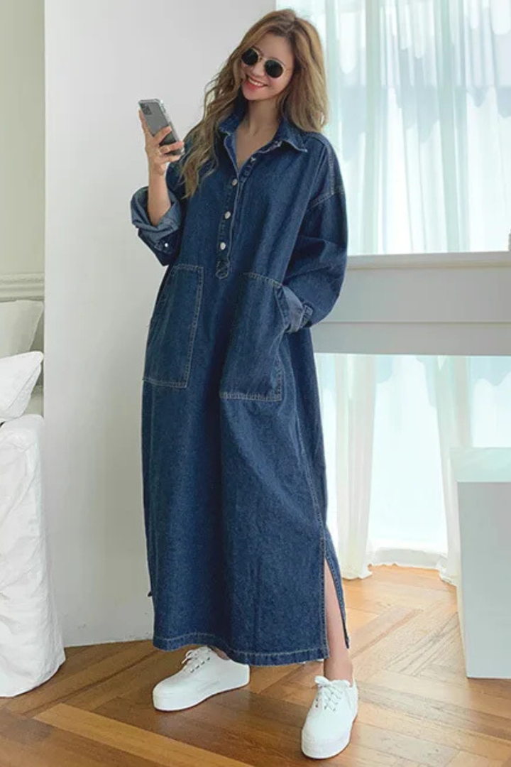 Stella | Denim Ease Maxi Dress