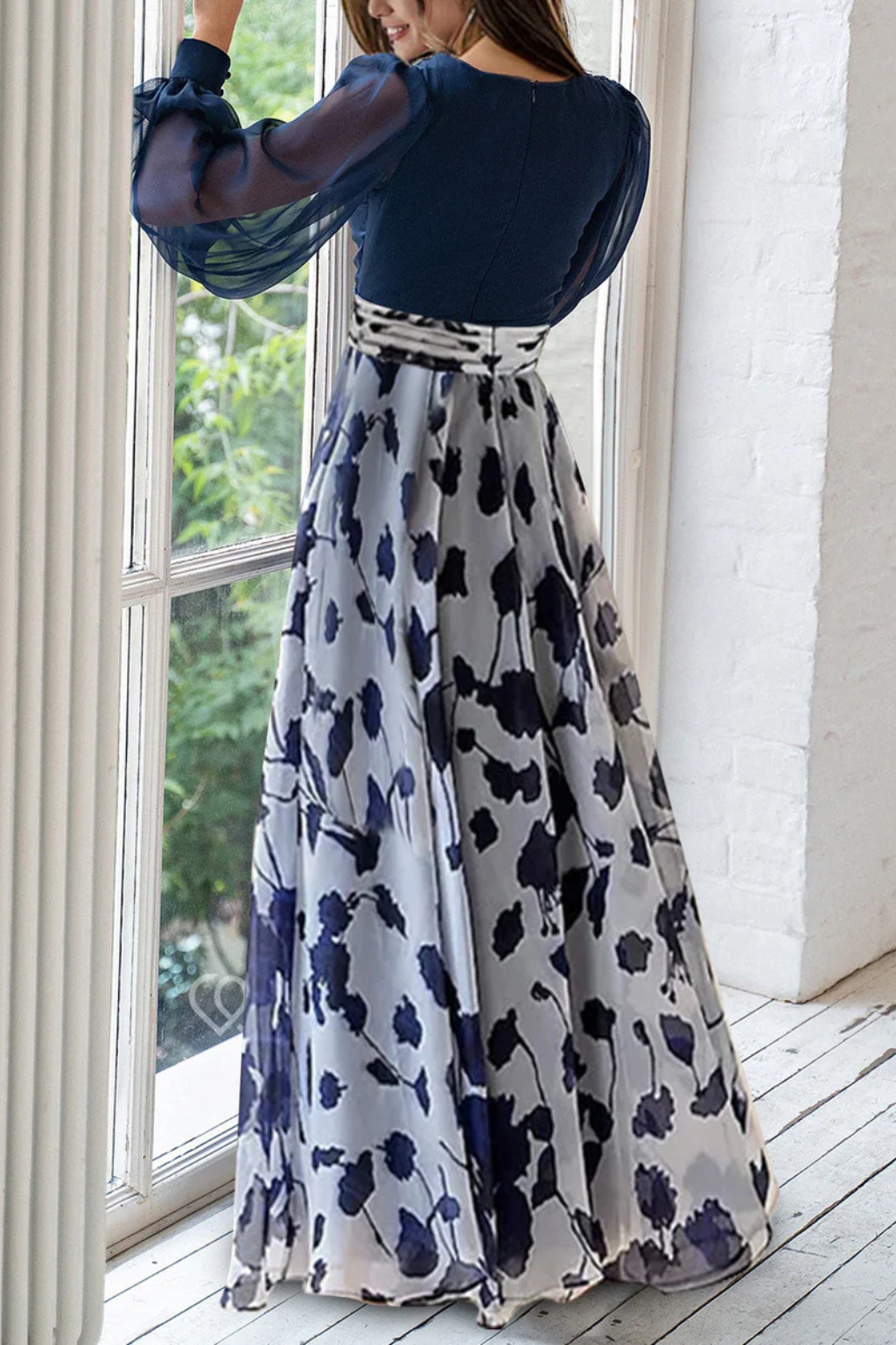 Valeria | Elegant Silhouette Floral Dress