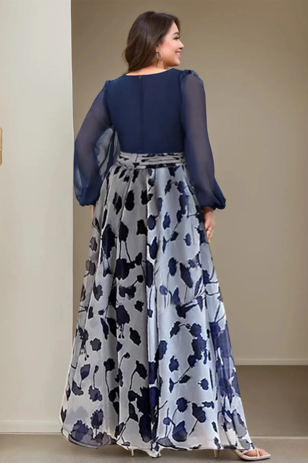 Valeria | Elegant Silhouette Floral Dress