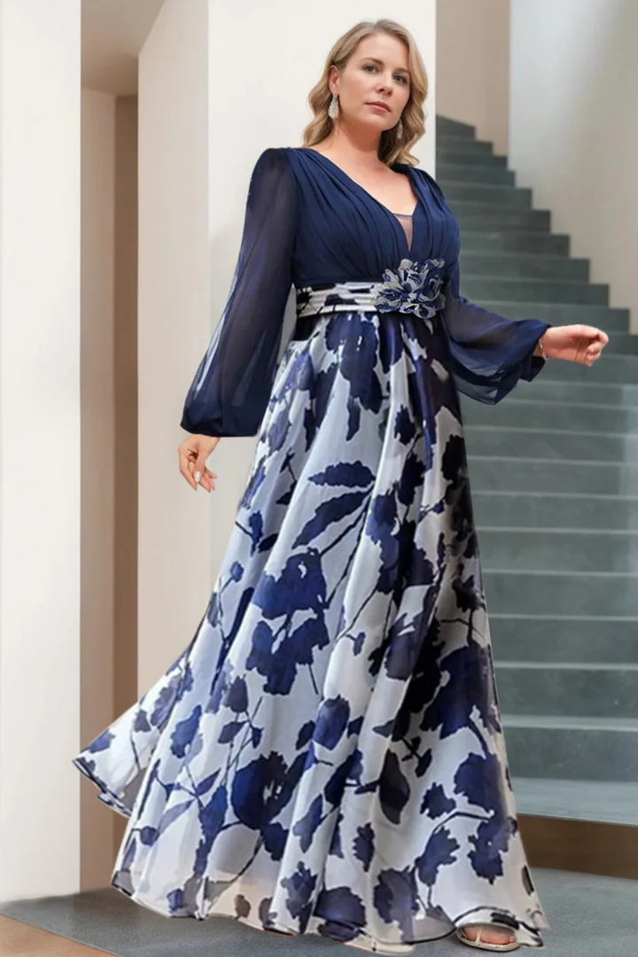 Valeria | Elegant Silhouette Floral Dress