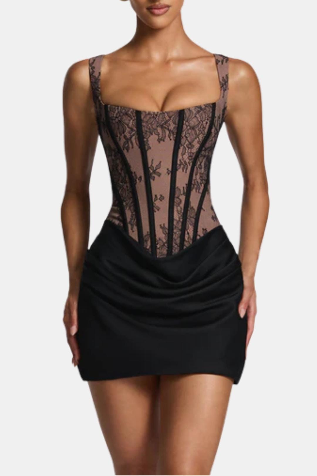 Clara | Satin Sculpt Mini Dress