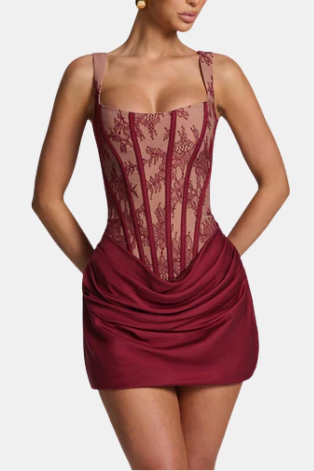 Clara | Satin Sculpt Mini Dress