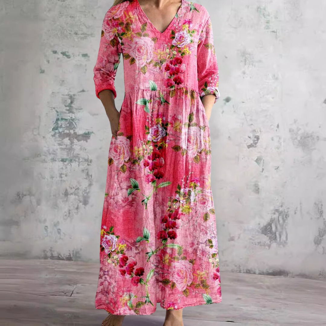 Elanira | Sunlit Petal Floral Dress