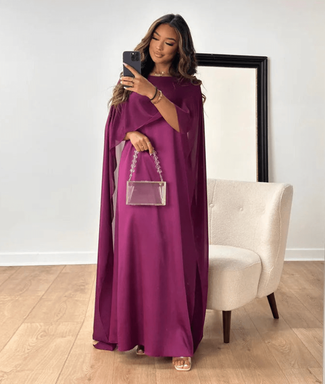 Nora | Plum Drape Maxi Dress