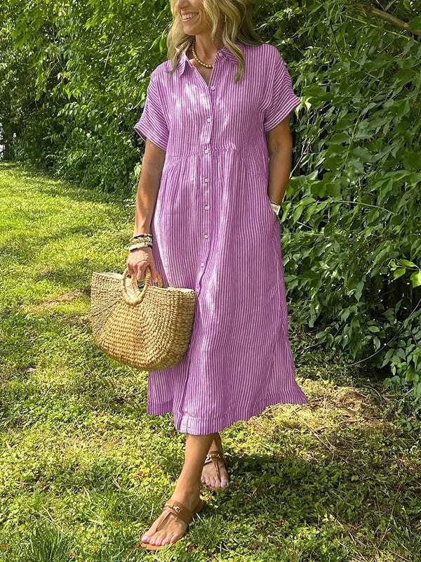 Fatima | Riviera Stripe Summer Dress