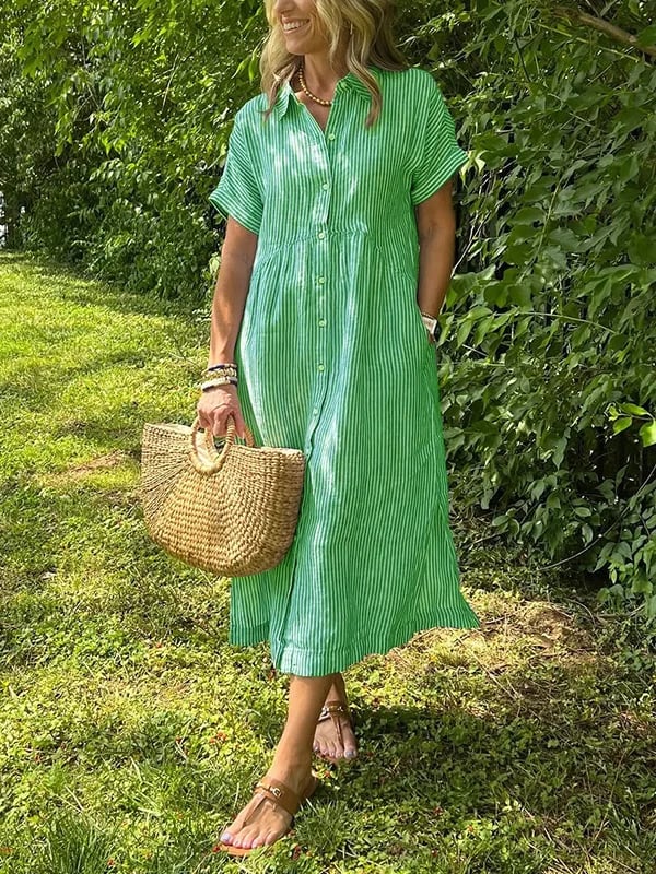 Fatima | Riviera Stripe Summer Dress