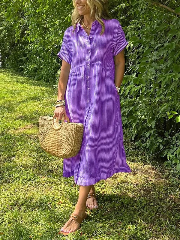 Fatima | Riviera Stripe Summer Dress