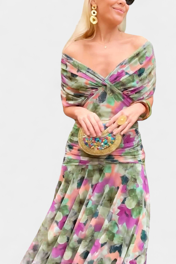 Hana | Sunset Drape Summer Dress