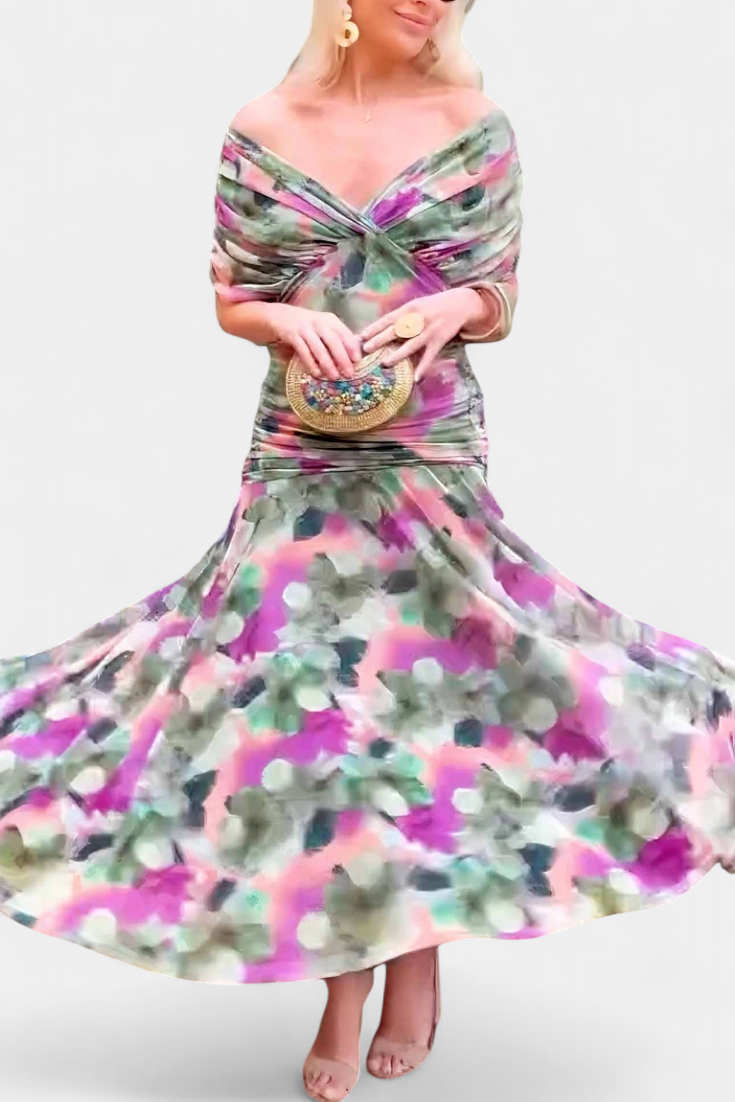 Hana | Sunset Drape Summer Dress