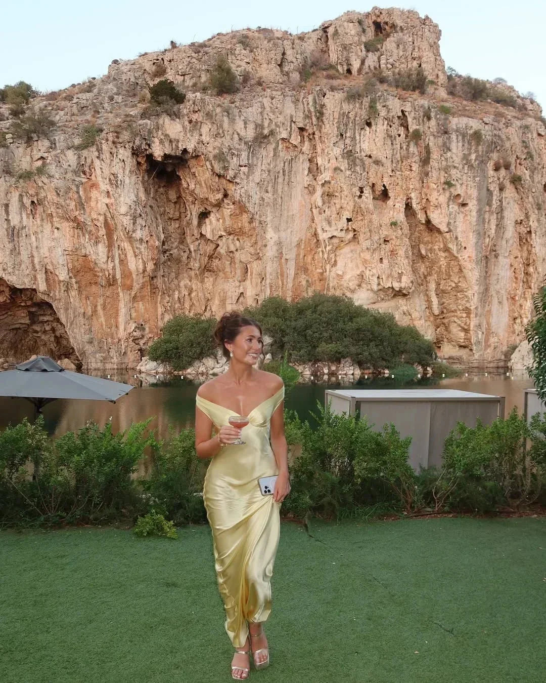 Lucienne | Golden Glow Maxi Dress
