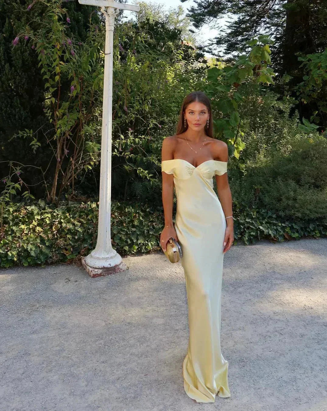 Lucienne | Golden Glow Maxi Dress